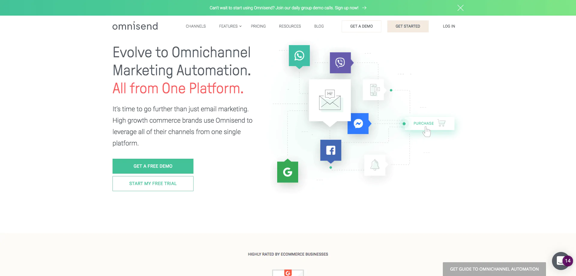 Omnisend homepage