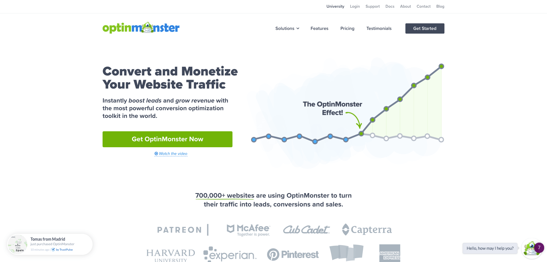 OptinMonster homepage