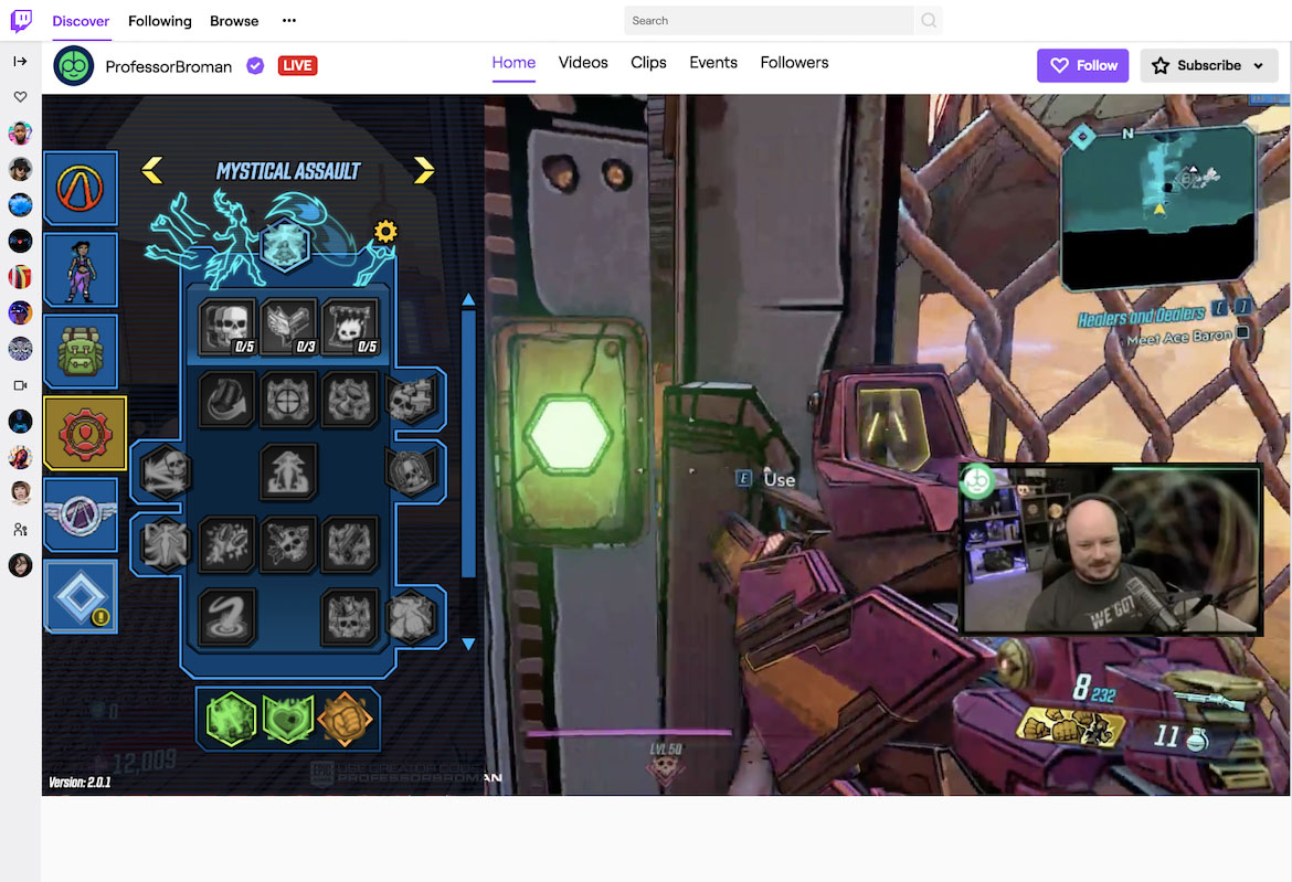 Twitch homepage