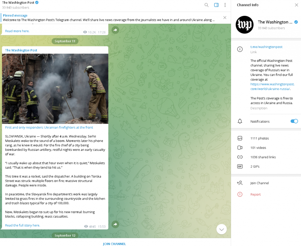 The Washington Post Telegram Channel