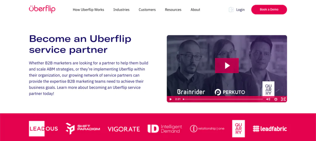 Uberflip Service Partners program