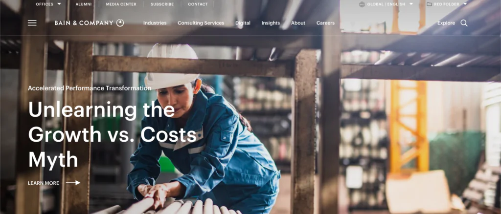 Bain & Company homepage