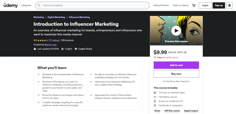 Introduction to Influencer Marketing by Udemy
