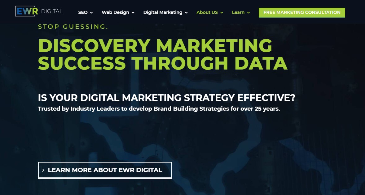 EWR Digital - Screenshot of Homepage