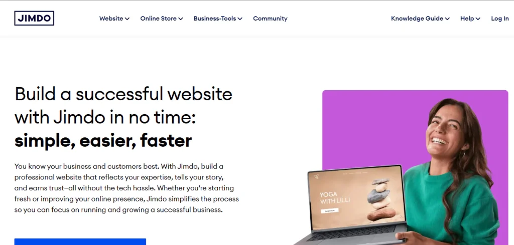 Jimdo_Free AI Landing Page Generators