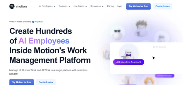 Motion AI homepage