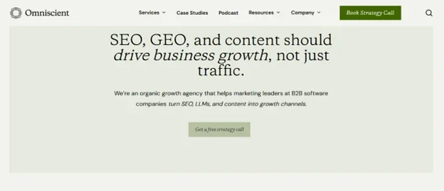 Omniscient Digital homepage