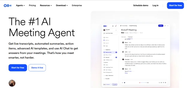 Otter.ai homepage