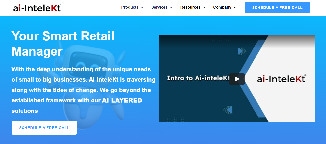 Screenshot of the Ai-InteleKt.com homepage
