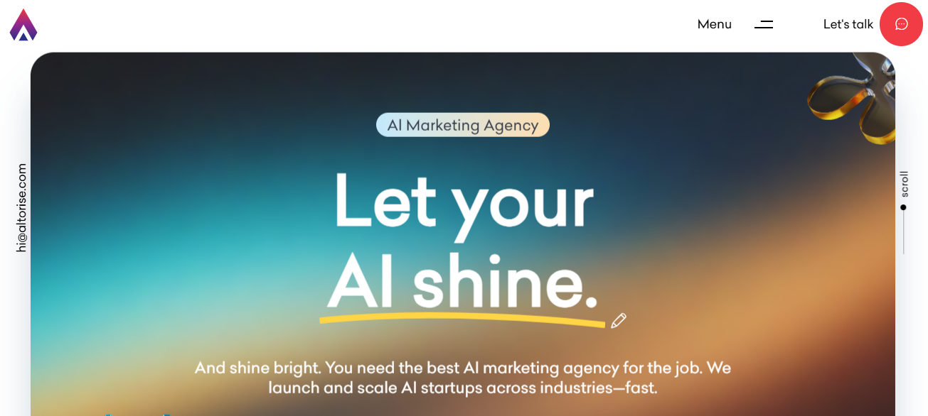 Screenshot of the Altorise AI Marketing Agency Homepage