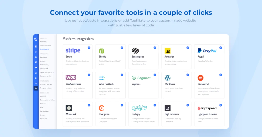 Tapfiliate App Integration