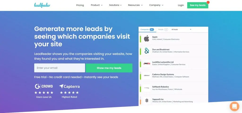 lead generation software_leadfeeder
