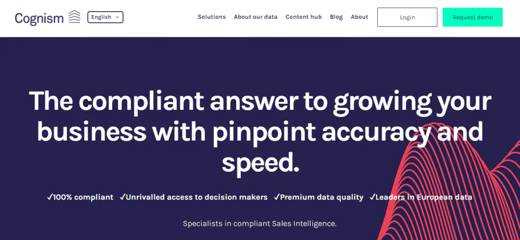 B2B Lead Generation Software - Screenshot of the Cognism Homepage