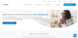 Screenshot of the M-Files Knowledge Management Tool's Homepage