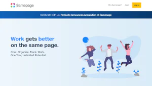 Screenshot of the Samepage Knowledge Management Tool's Homepage