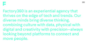 Factory360_experiential marketing agency