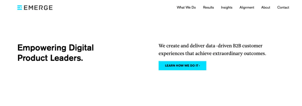 Emerge homepage