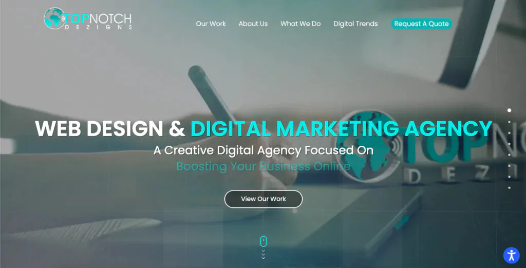 Top Notch Dezigns homepage