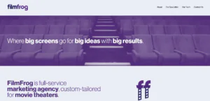 Film Marketing - Screenshot of the Filmm Frog Homepage