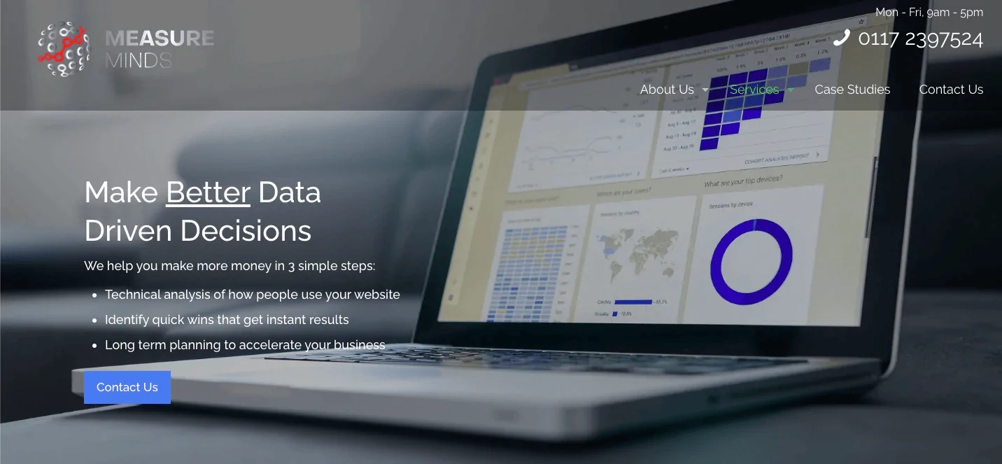 MeasureMinds homepage