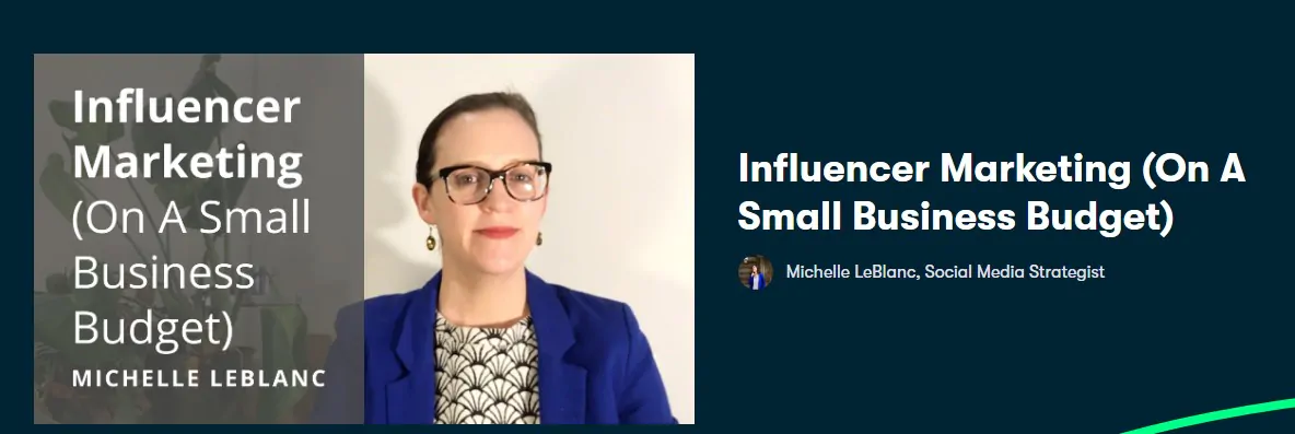 Skillshare influencer marketing course