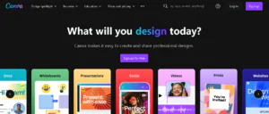 Canva Homepage