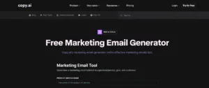 Copy.ai Homepage - Email writing ai free without login