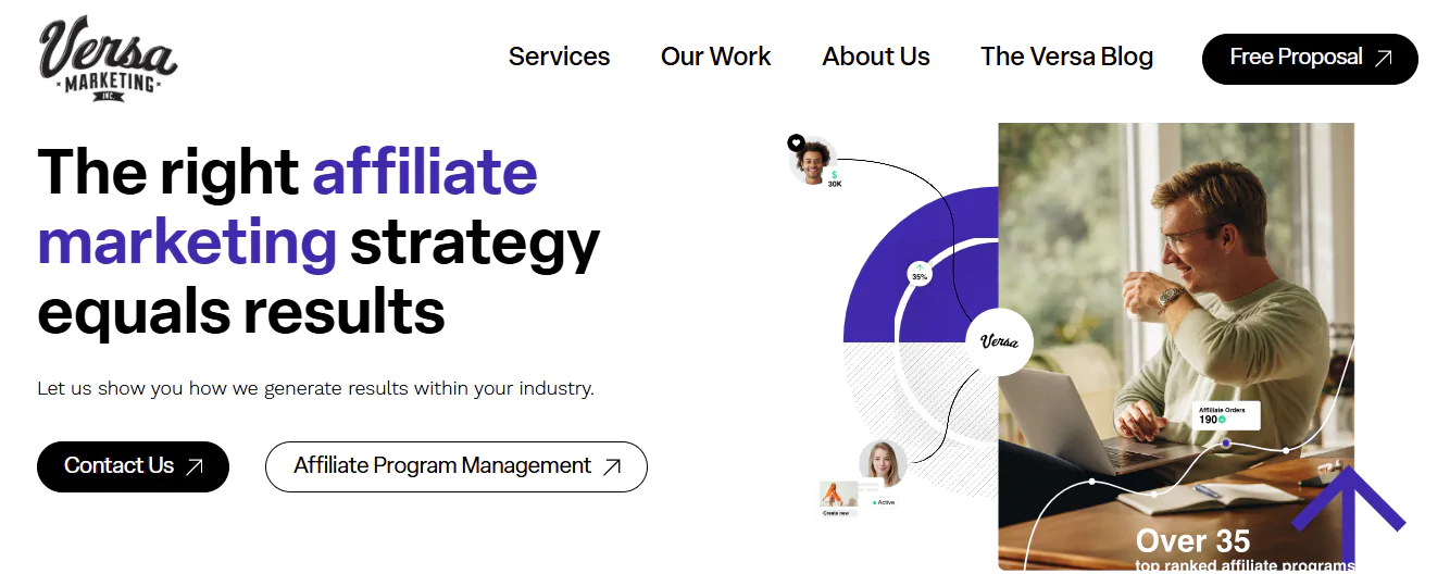 Versa Marketing Homepage