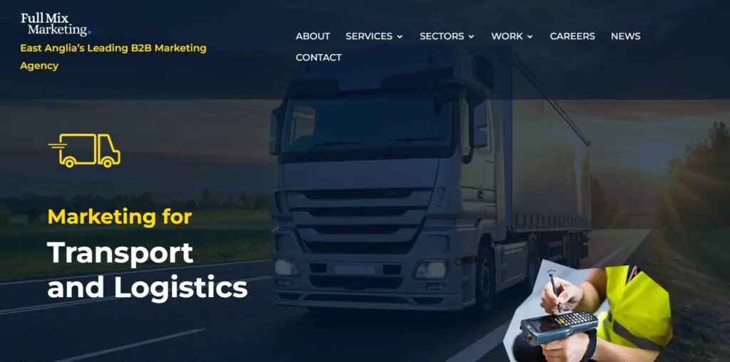 full mix marketing homepage screenshot