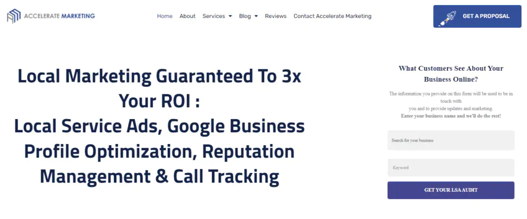 Accelerate Marketing Agency - Homepage