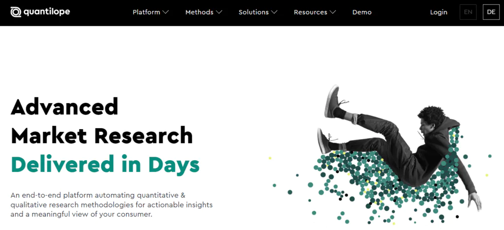 Quantilope AI Tool for Market Research homepage