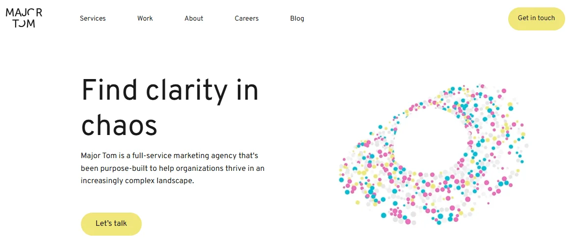 Major Tom Agency Homepage